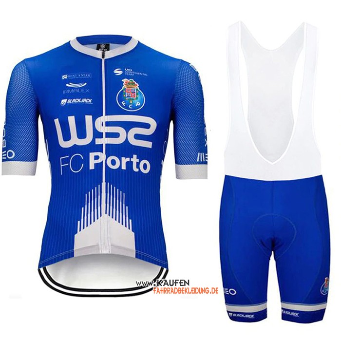 W52-FC Porto Kurzarmtrikot 2020 und Kurze Tragerhose Blau Wei